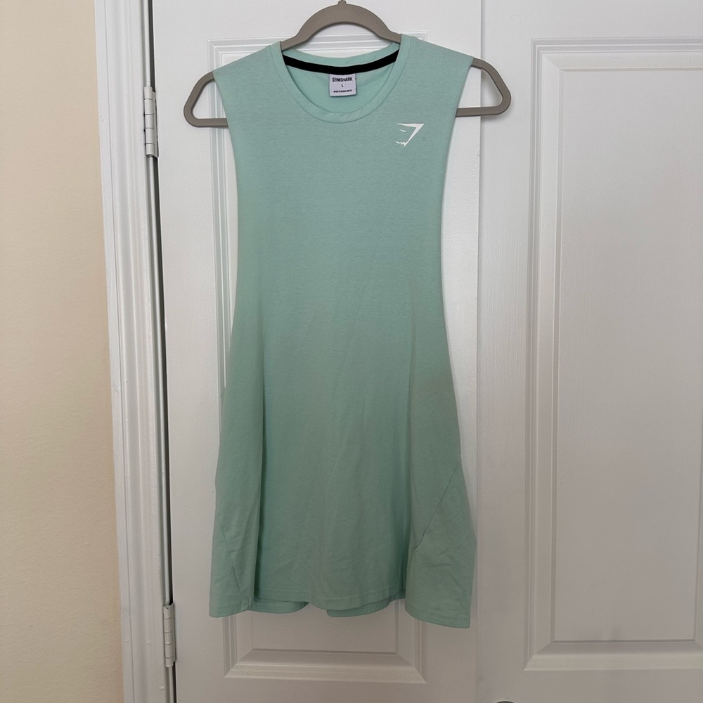 Gymshark Mint Green Cutoff Tank Top